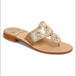 Jack Rogers Palm beach light gold sandals